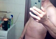 wanking my stiff rod 😏