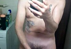 wanking my stiff rod 😏