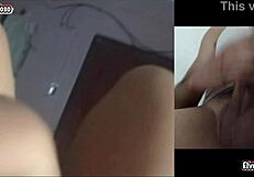 the boss's wife wanted video call lessons but got horny and we masturbated together