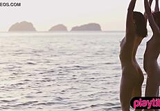 Beautiful Teens Cara And Elilith In Sensual Lesbian Romance!