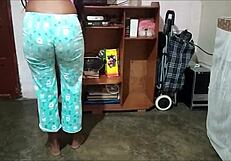 Service girl reveals her lingerie and boobs for me at slutys com