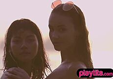 Beautiful Teens Cara And Elilith In Sensual Lesbian Romance!