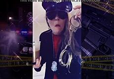 I tried on my police costume for a goddess roleplay domination scene