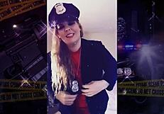 Dana Lane's Costume Play: Trying on Her Police Outfit