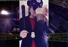 I tried on my police costume for a goddess roleplay domination scene