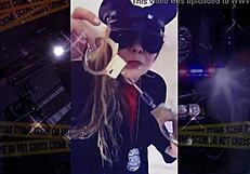 Dana Lane's Costume Play: Trying on Her Police Outfit