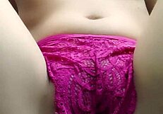 Cute Teen's Tight Pussy Close-Up Action