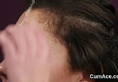 wicked idol swallows jizz load on face