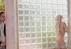 Petite Babe Sucks Stepbro's Cock Then Bangs