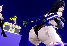 Dancing Seductively for a Miqote in This Captivating 3D Anime Hentai Scene