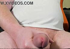 Girl named Redhead pleasuring herself on cam and has a decent size penis