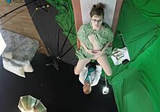 Busty Asian masturbates with vibrator