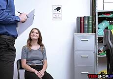 Young thief caught stealing in the store