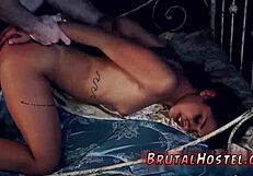 B Teen 18+ Ass Destruction and Bondage Redhead Short Hair Poor