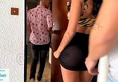 hey, check this wild trio with a hot brunette getting double penetrated outside the disco!