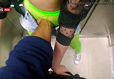 Melina Bloom's Sultry Blowjob in Hotel Elevator