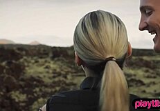 i watched the nasty photographer fuck his petite blonde model outdoors