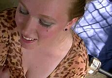 i watch this redhead slut give an intense blowjob