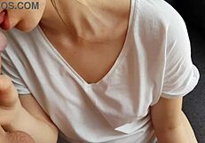 hey, was licking his cock when he came on my shirt pov