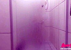 Hey, watch Nayara, the hot blonde, taking a steamy shower!