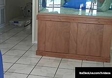 Cute freckle-faced girl strokes hard cock suggestively on webcam