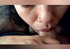 Latina Teen Delivers Intense Homemade Blowjob With Facial Cumshot