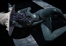 Ranni squirts in Elden Ring fantasy masturbation