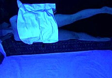 gigi breeze's relaxing blacklight massage session with teen vibes