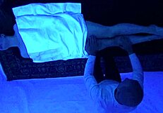 gigi breeze's relaxing blacklight massage session with teen vibes