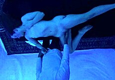gigi breeze's relaxing blacklight massage session with teen vibes