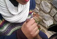 outdoor blowjob in the park near neightboors, got caught flashing