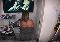 Latina Brunette Teases with Sensual Masturbation, Full of Desire