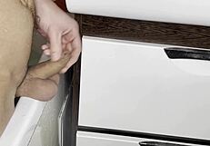 Supermdick33 hard masturbates hot dick in bathroom.