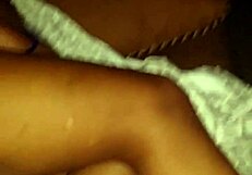 ebony amateur unleashes cum after anal pounding