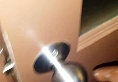 ebony amateur unleashes cum after anal pounding