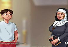 Ever wondered how a teen hentai babe feels exhausted after giving her milk in Summertimesaga?