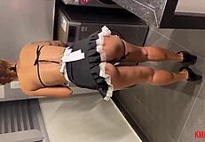 Is the redhead employee teasing her boss?