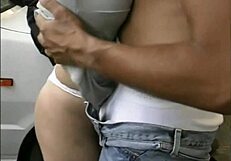 Slut Craves Hard Fucking on My Car in Public Outdoor