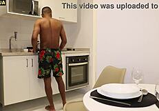 Does she prefer big black cock in her shaved pussy over morning coffee?