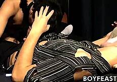 Yes boys dressing like homosexuals in the assortment and putting on oral sex and masturbation