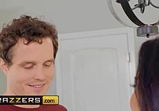 Sheridan Love sneaks with Robby Echo for hardcore poolside tit play