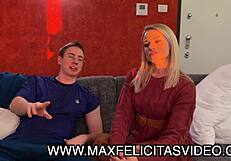 Annalisa Atomicblonde's First Casting Handjob on Bull Max Felicitas