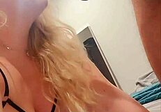 Lovely Chloe Conrad shows skills on sofa