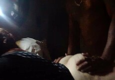 Fat guy gets intense blowjob and bareback creampie!