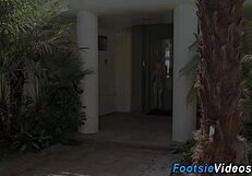 Teenagers Toes Spunked With Cumshot