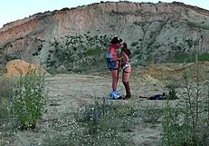 Wow, outdoor cowboy sex rocks with mature riding cowgirl style!