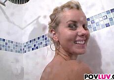 Jessie Rogers rides monster cock on south beach POV