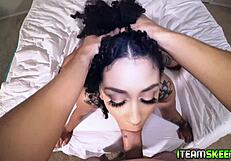 ariana aimes explores interracial oral pleasures