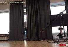 German gay bareback threesome behind the scenes captures intense kissing and rough sucking