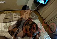 Encontro with Bia Morena's Tattooed Body in Sloppy Blowjob Action